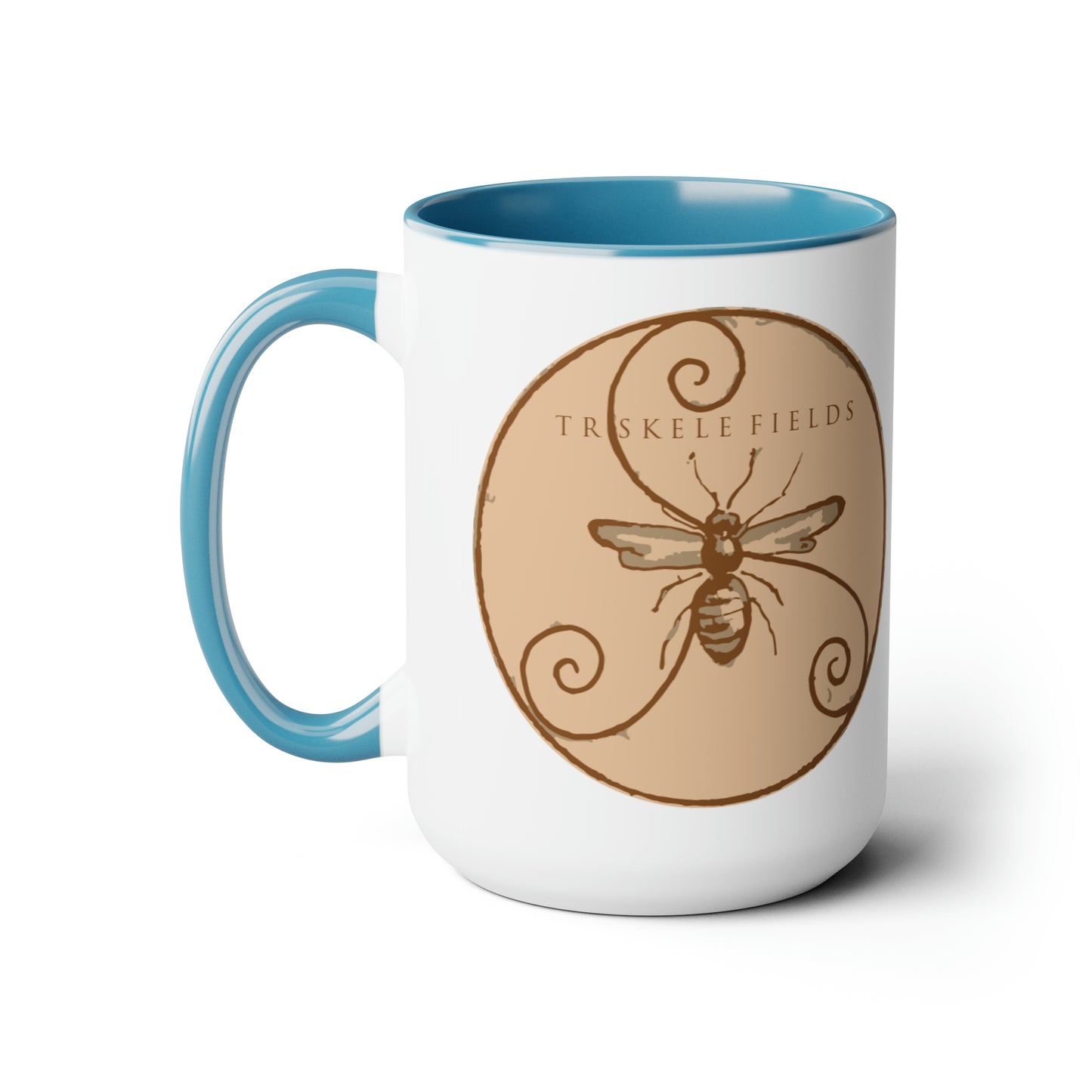 Triskele Fields Two-Tone Coffee Mugs, 15oz