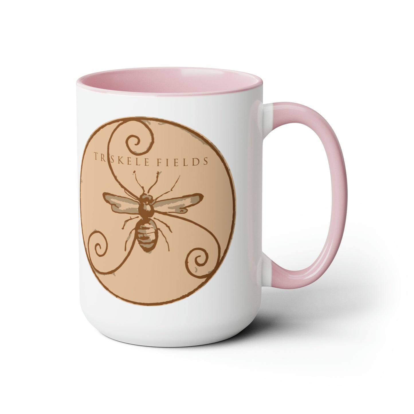 Triskele Fields Two-Tone Coffee Mugs, 15oz