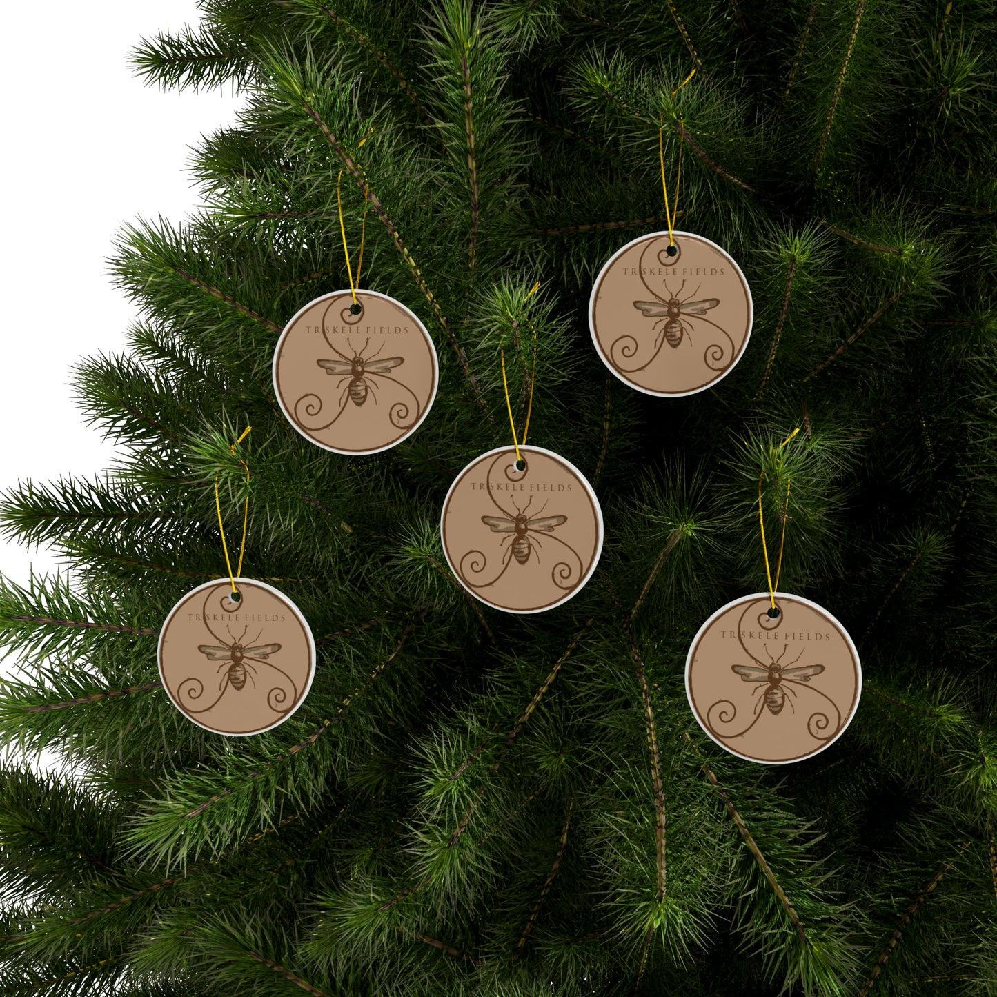 Triskele Fields Ceramic Ornaments (1pc, 3pcs, 5pcs, 10pcs)
